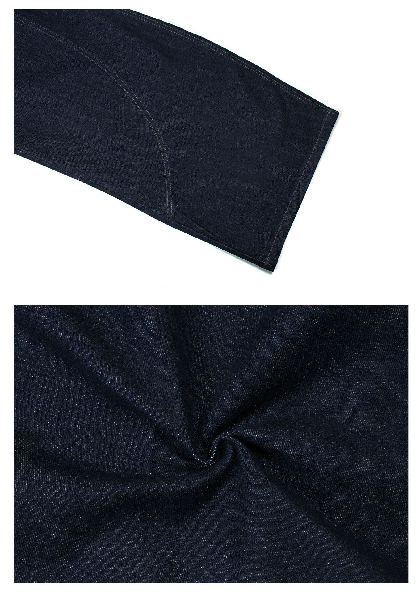 Curved Seam Wide-Leg Denim Pants | Oversized Barrel Fit