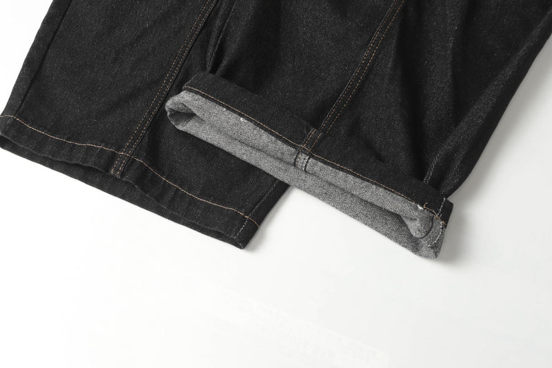 Omirad Panel Wide-Leg Cotton Denim Pants | Dark Wash