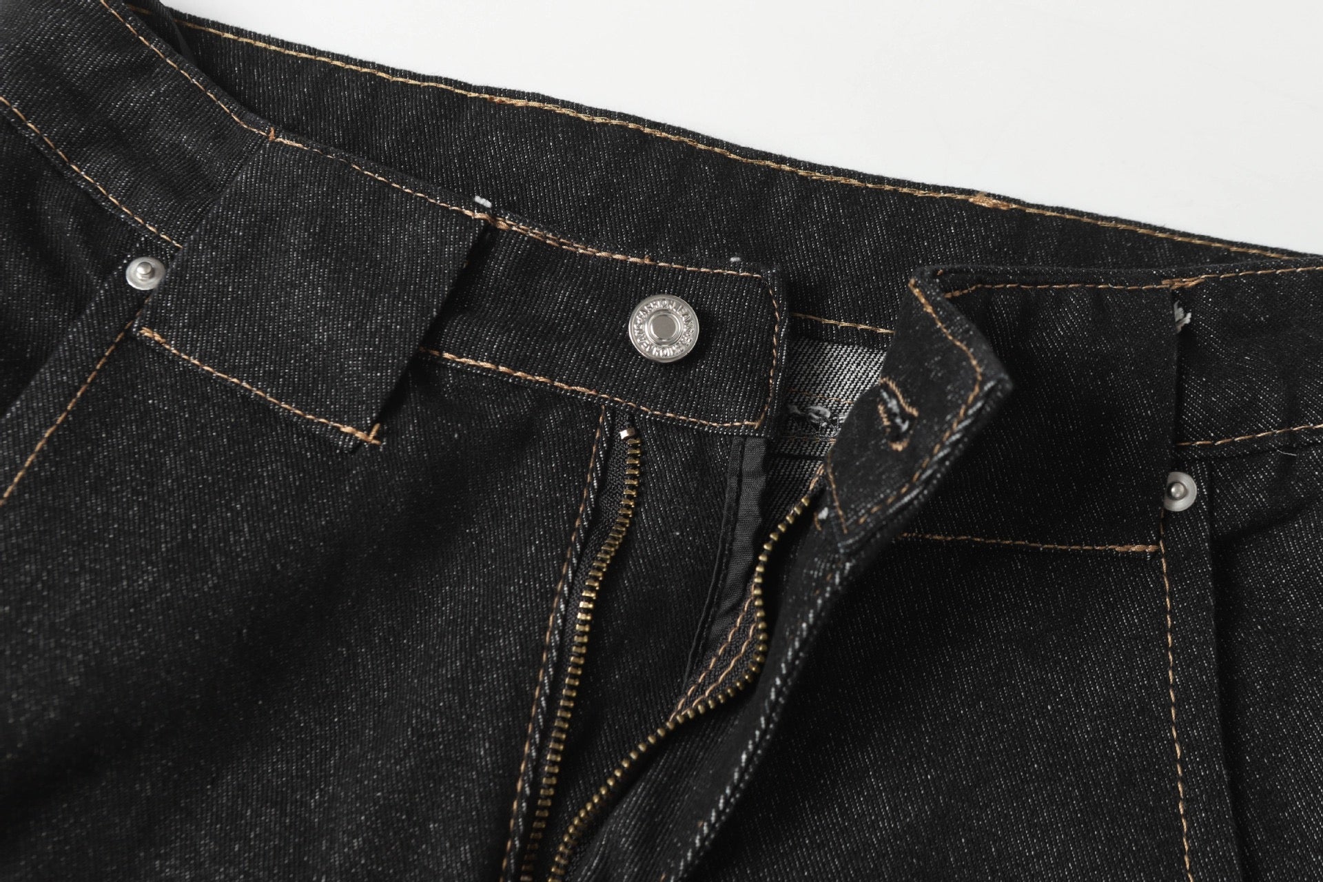 Omirad Panel Wide-Leg Cotton Denim Pants | Dark Wash