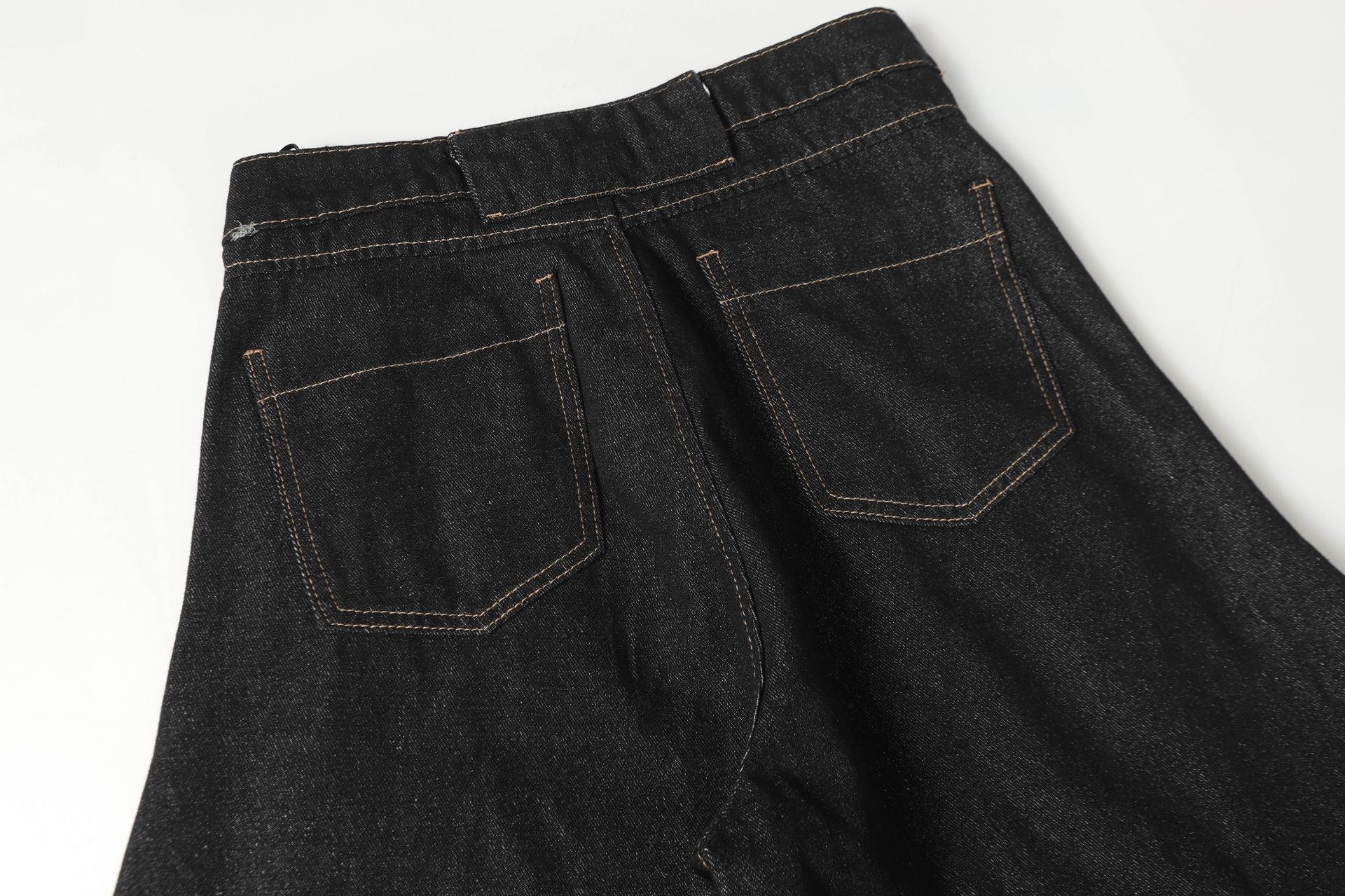 Omirad Panel Wide-Leg Cotton Denim Pants | Dark Wash