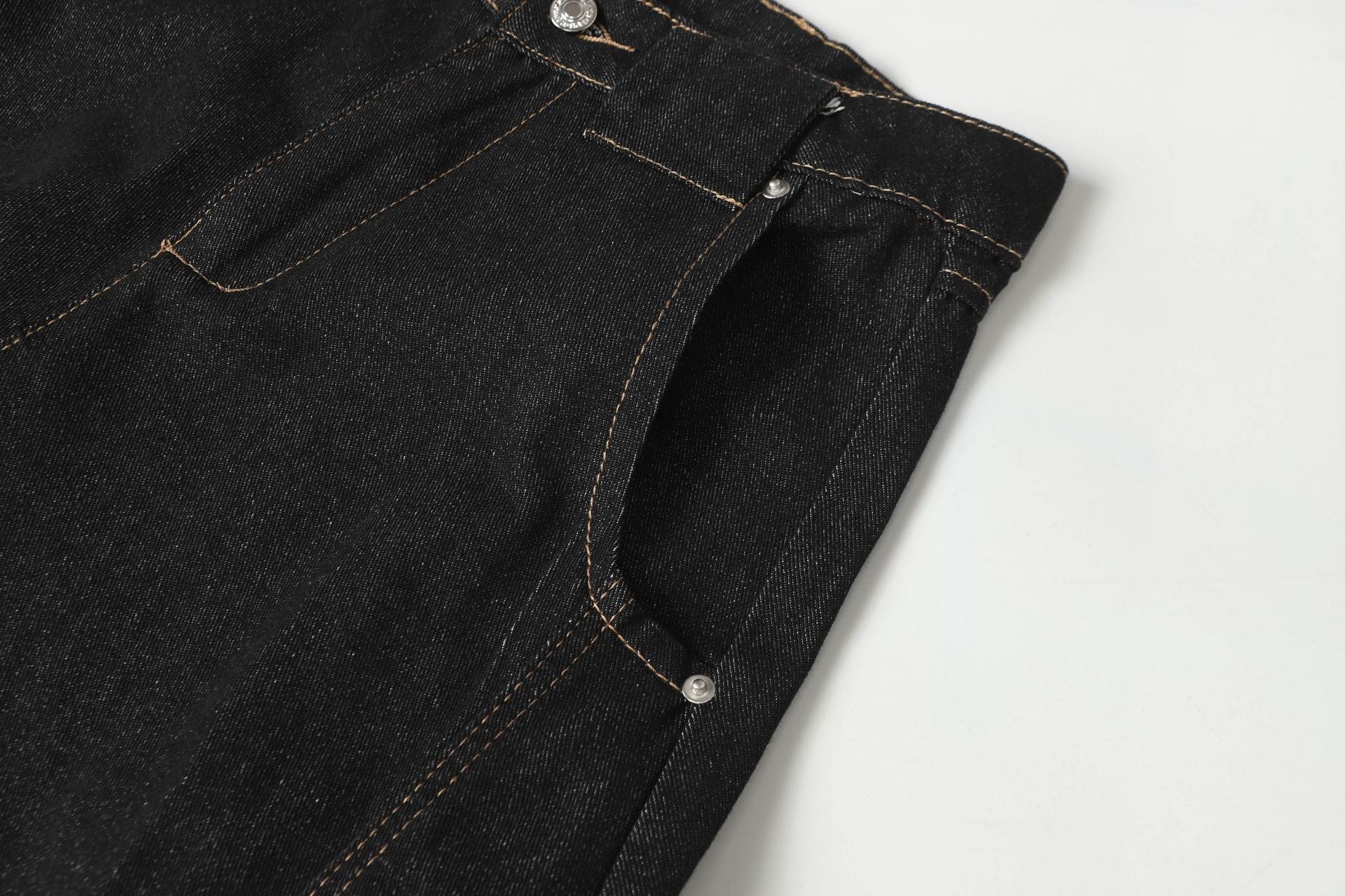 Omirad Panel Wide-Leg Cotton Denim Pants | Dark Wash