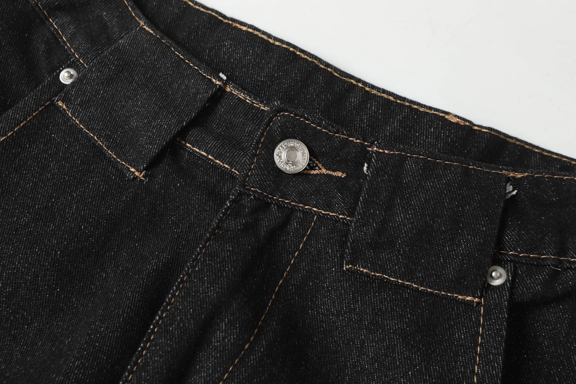 Omirad Panel Wide-Leg Cotton Denim Pants | Dark Wash
