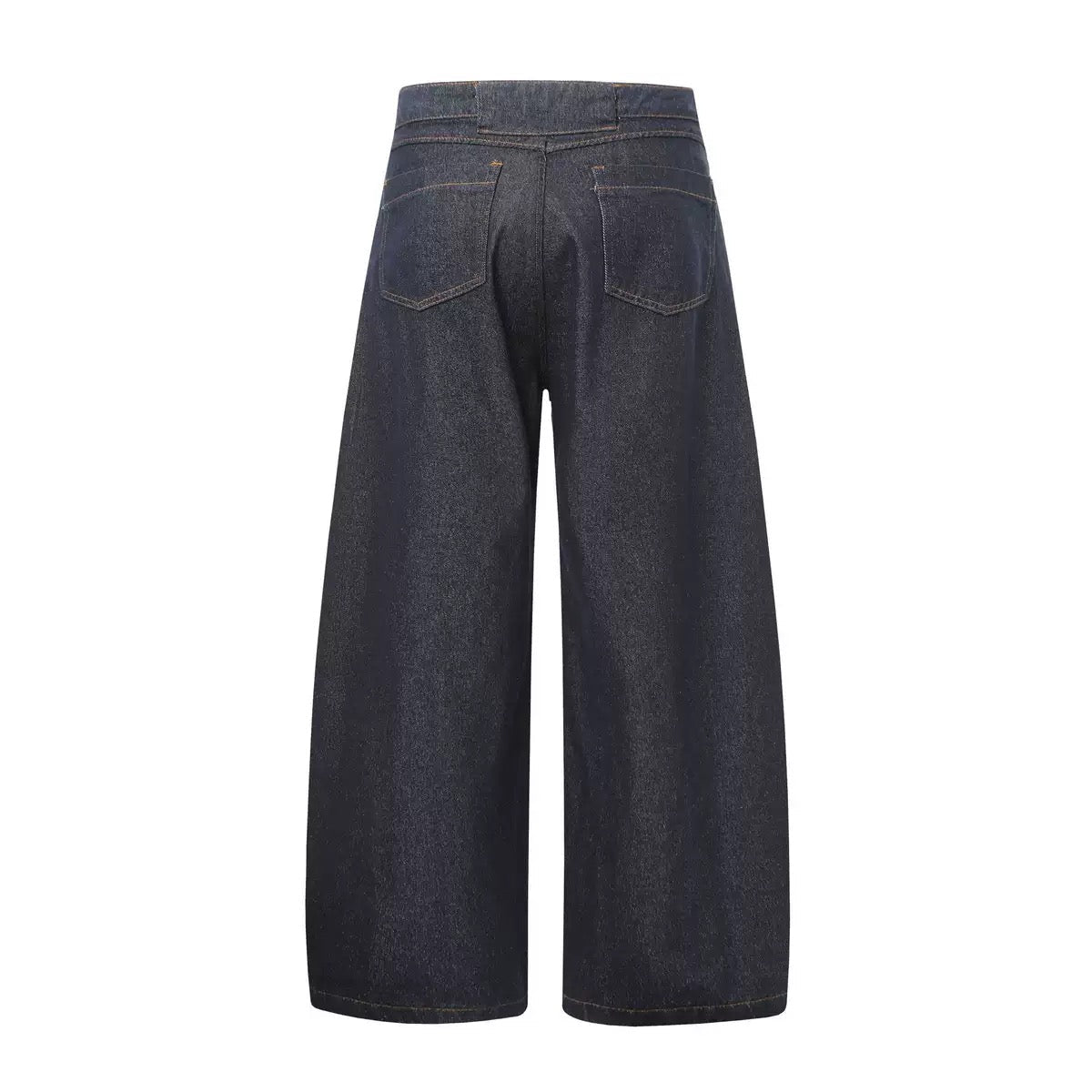 Omirad Panel Wide-Leg Cotton Denim Pants | Dark Wash