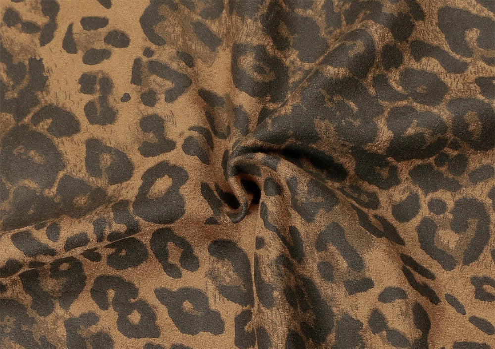 Leopard Print Track Jacket with Side Stripes | Relaxed Fit