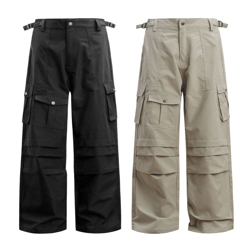 Omirad Tactical Wide-Leg Cargo Pants | All-Black Utility