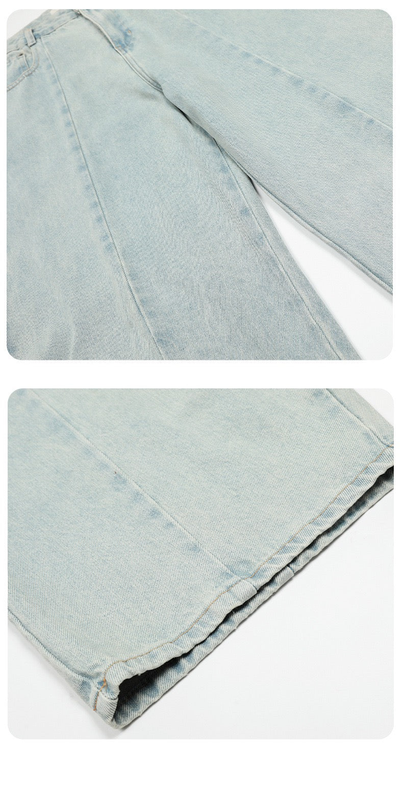 Omirad Light Wash Barrel Leg Jeans | High-Rise Wide Leg Denim