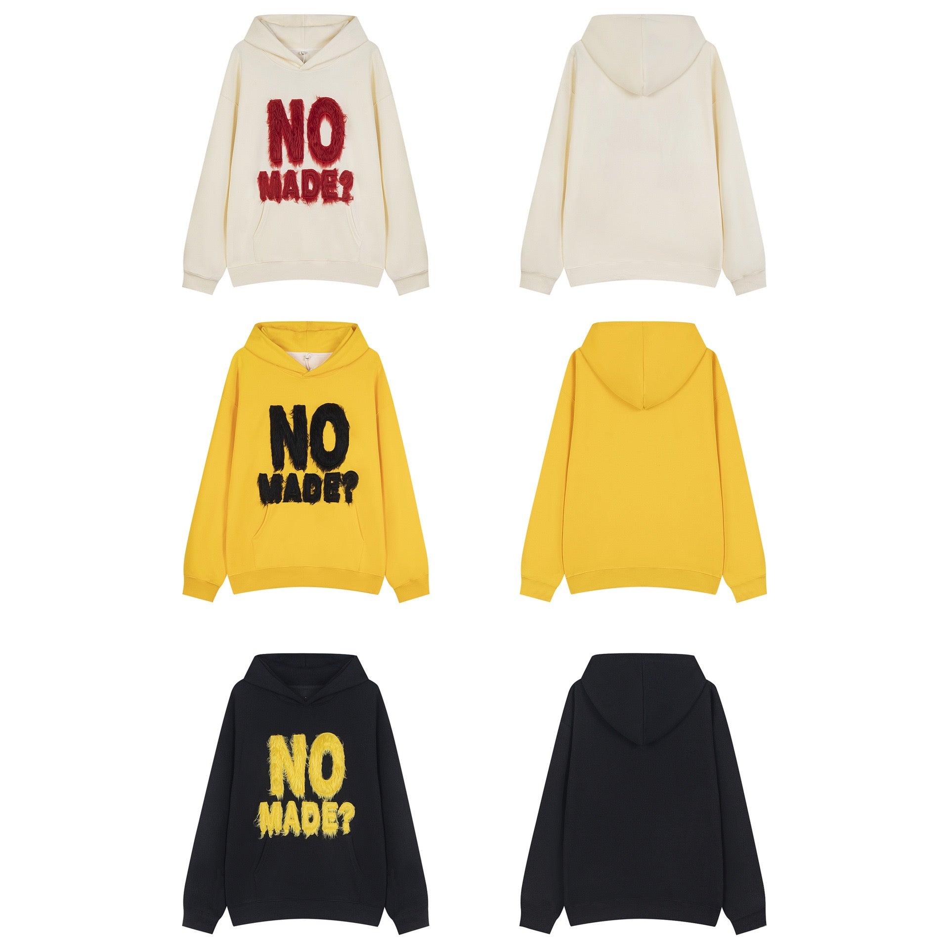 Omirad "NO MADE?" Furry Letter Hoodie | Bold Streetwear