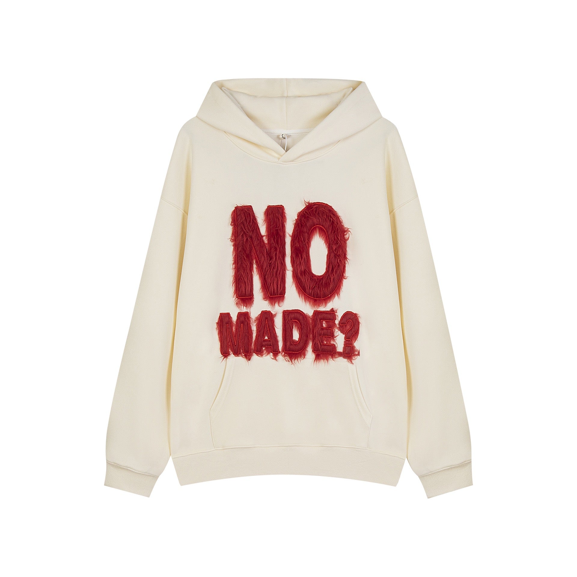 Omirad "NO MADE?" Furry Letter Hoodie | Bold Streetwear