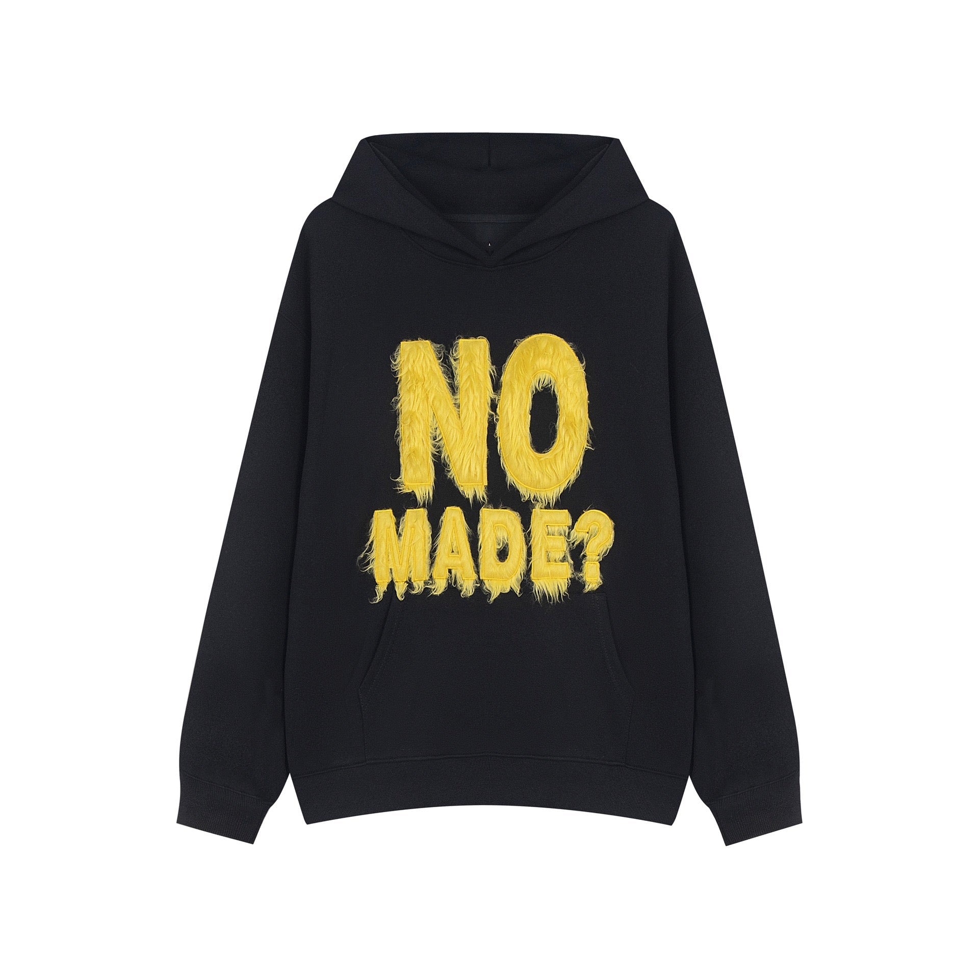 Omirad "NO MADE?" Furry Letter Hoodie | Bold Streetwear
