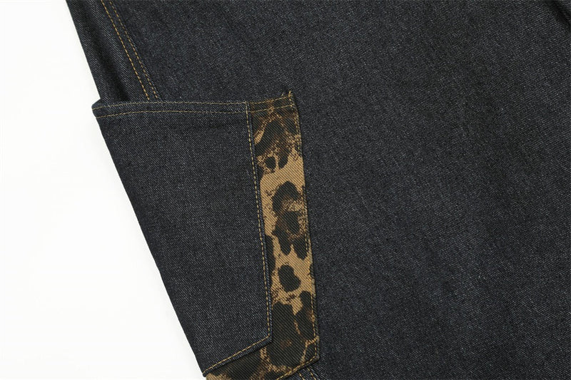 Omirad Camouflage Patchwork Wide-Leg Jeans | Streetwear Denim