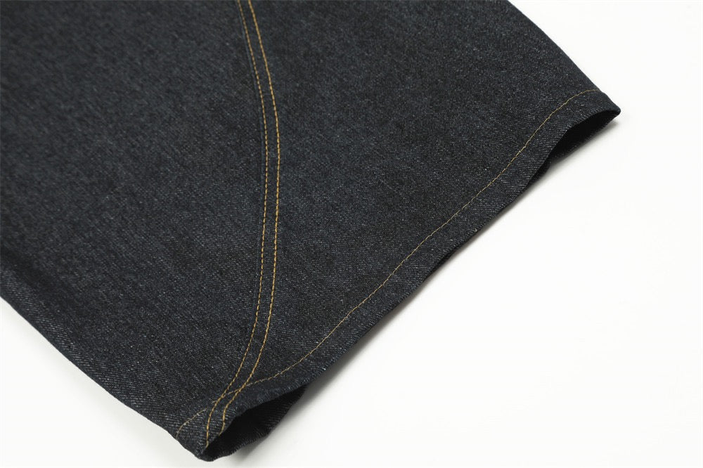 Omirad Camouflage Patchwork Wide-Leg Jeans | Streetwear Denim
