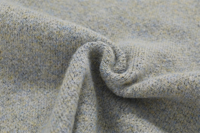 Close-up of soft gray knit fabric texture