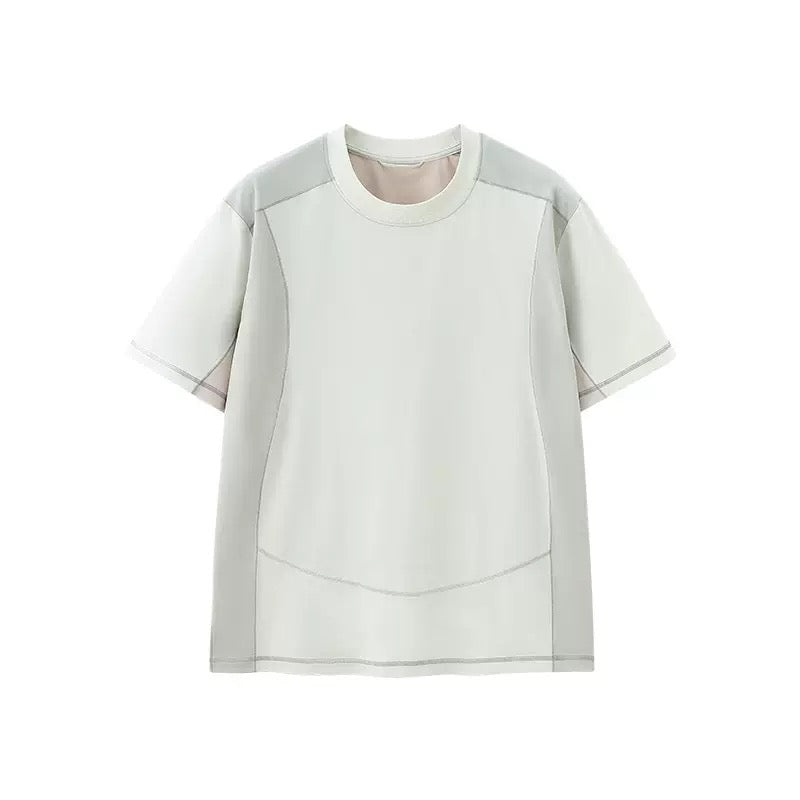 Omirad Color-Block Panel Cotton T-Shirt | Tech-Street Tee