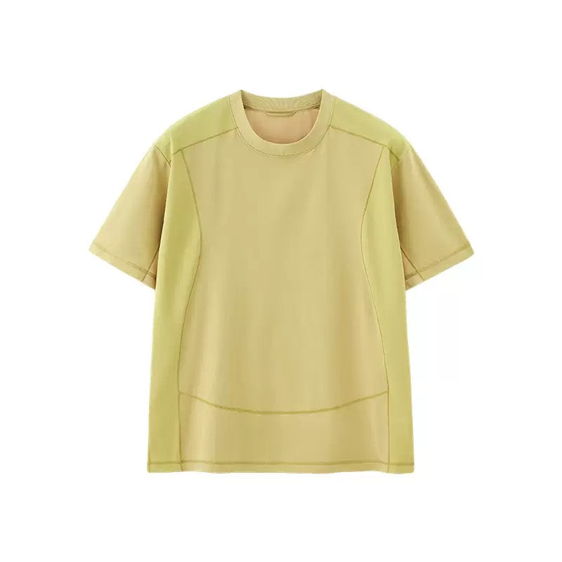 Omirad Color-Block Panel Cotton T-Shirt | Tech-Street Tee