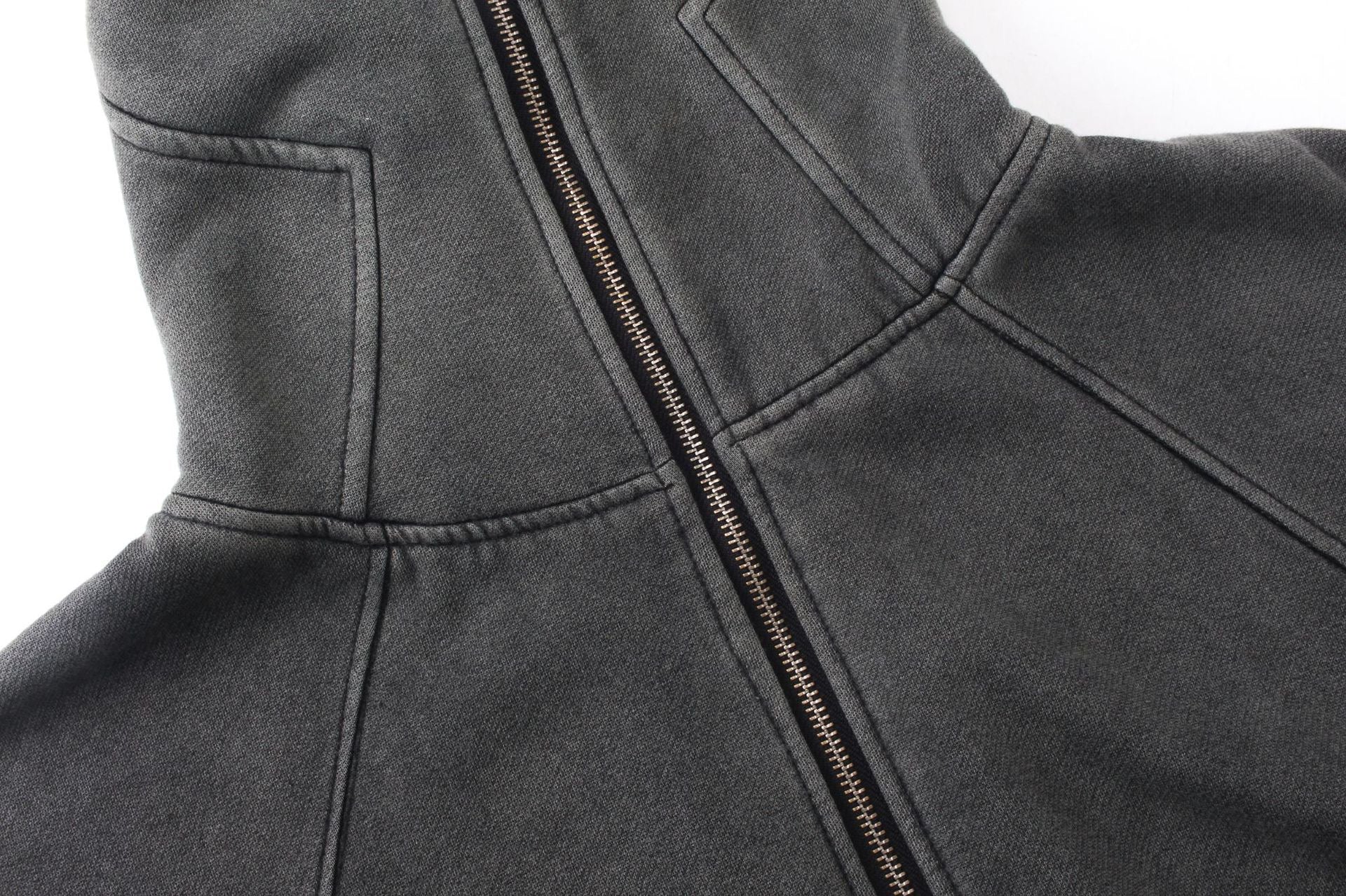 Oversized Full-Zip Balaclava Hoodie | Washed Heavyweight Cotton