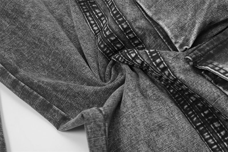 Omirad Vintage Wash Wide-Leg Cargo Jeans | Multi-Pocket