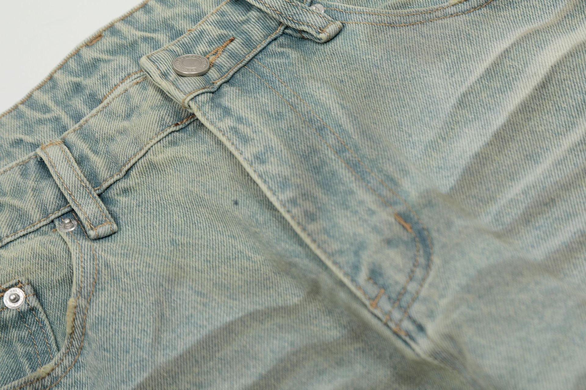 Omirad Washed Wide-Leg Barrel Jeans | Vintage Faded Denim