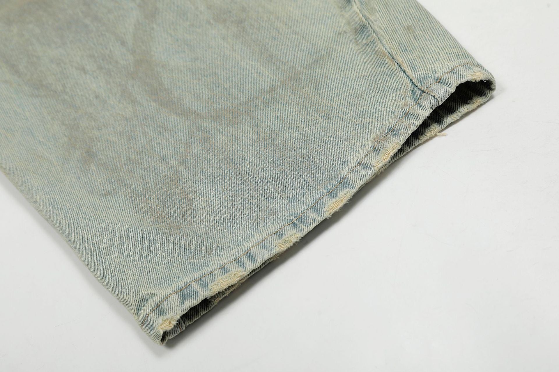 Omirad Washed Wide-Leg Barrel Jeans | Vintage Faded Denim