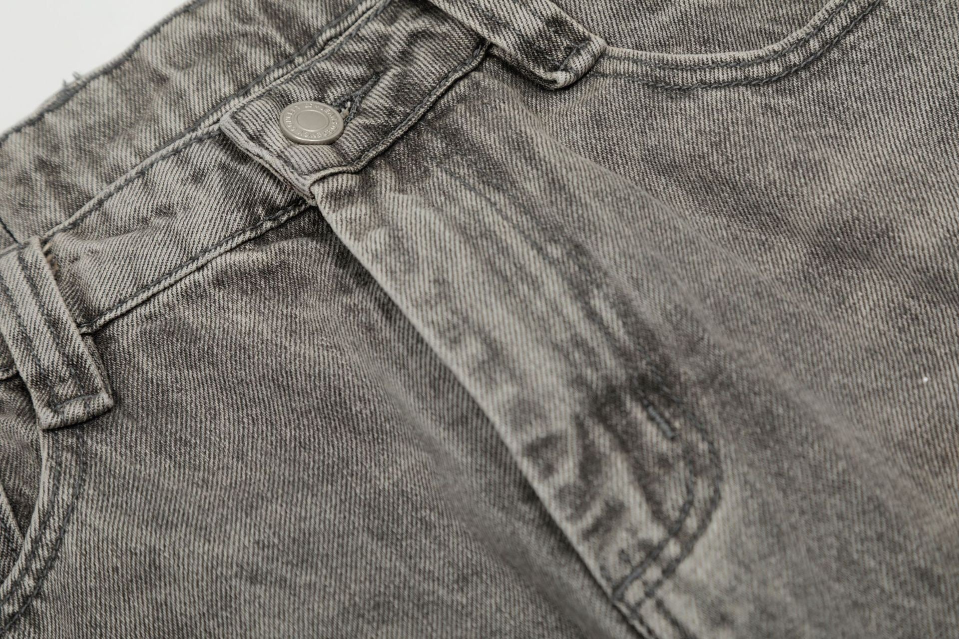 Omirad Paint-Splatter Barrel-Leg Jeans | Vintage Washed Denim