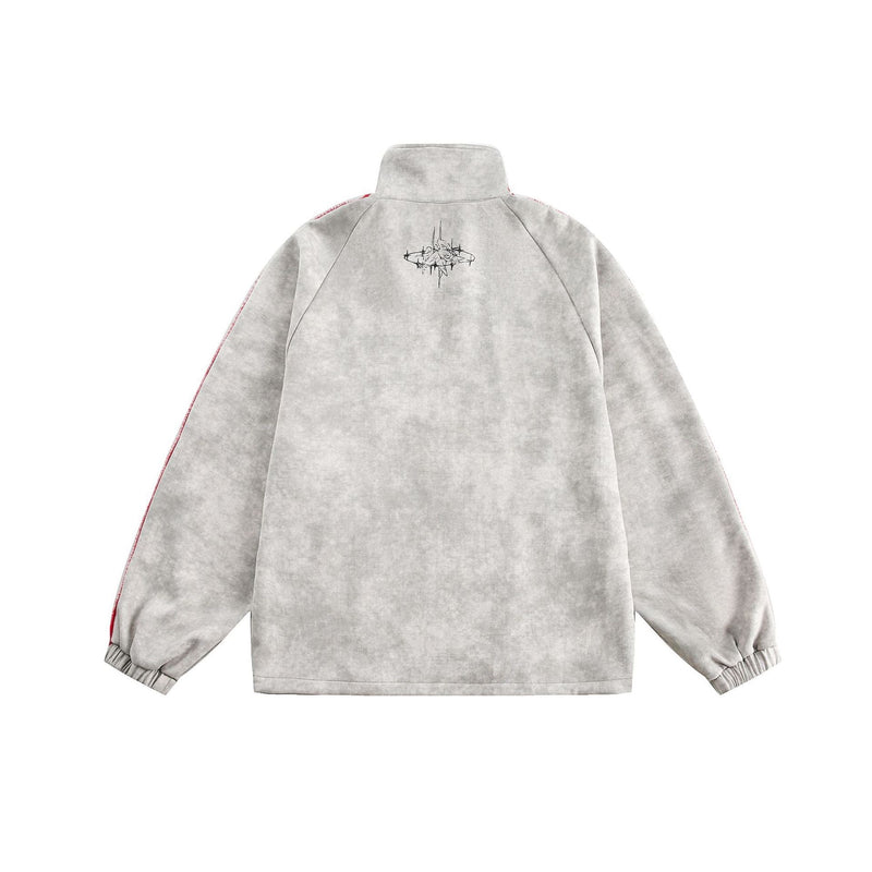 Omirad Red Stripe Graphic Track Jacket | Cyber Street Style