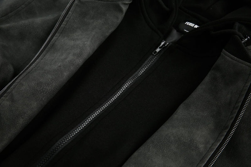 Omirad Cropped Bomber Jacket with Built-In Hood | Streetwear