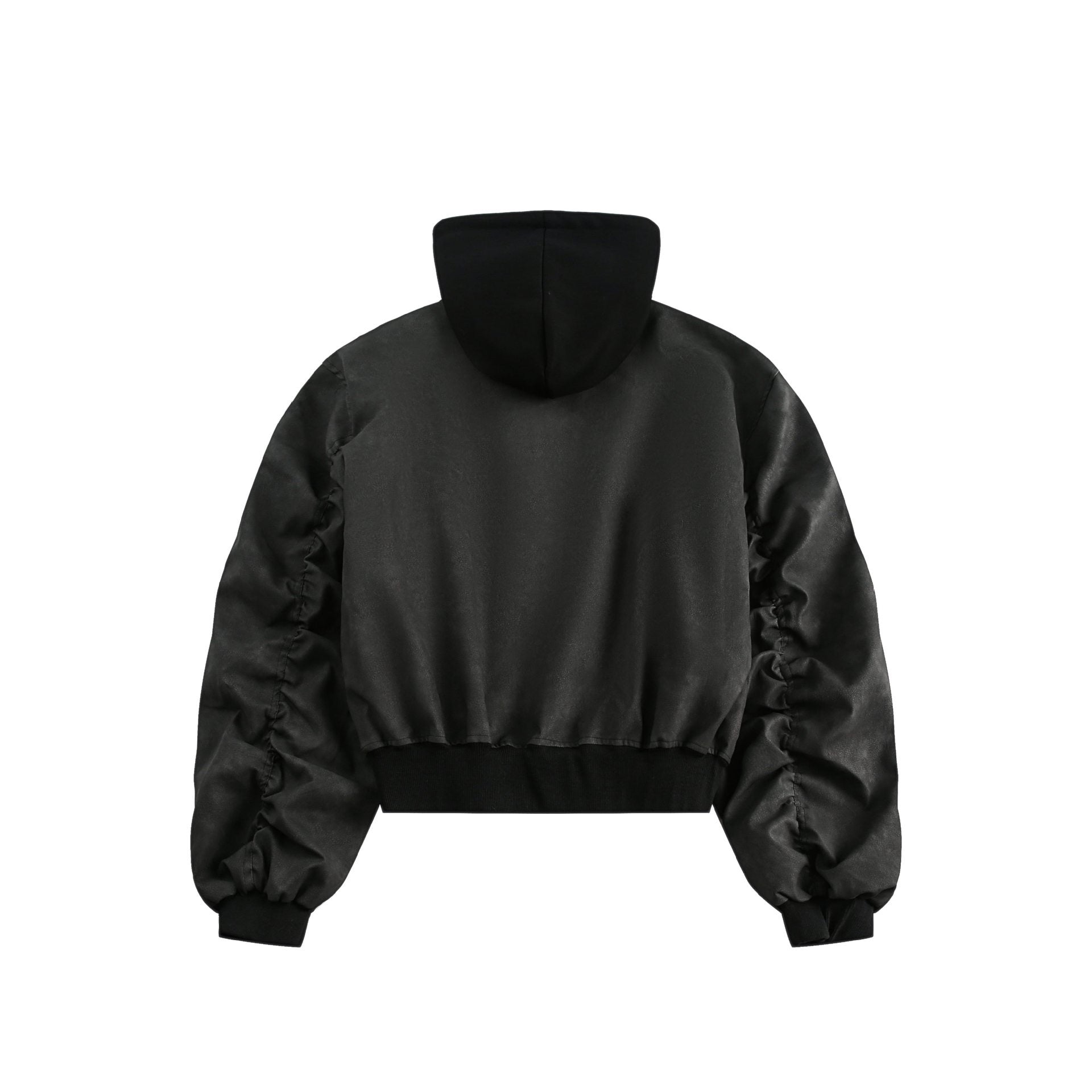 Omirad Cropped Bomber Jacket with Built-In Hood | Streetwear