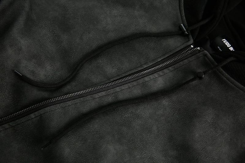 Omirad Cropped Bomber Jacket with Built-In Hood | Streetwear