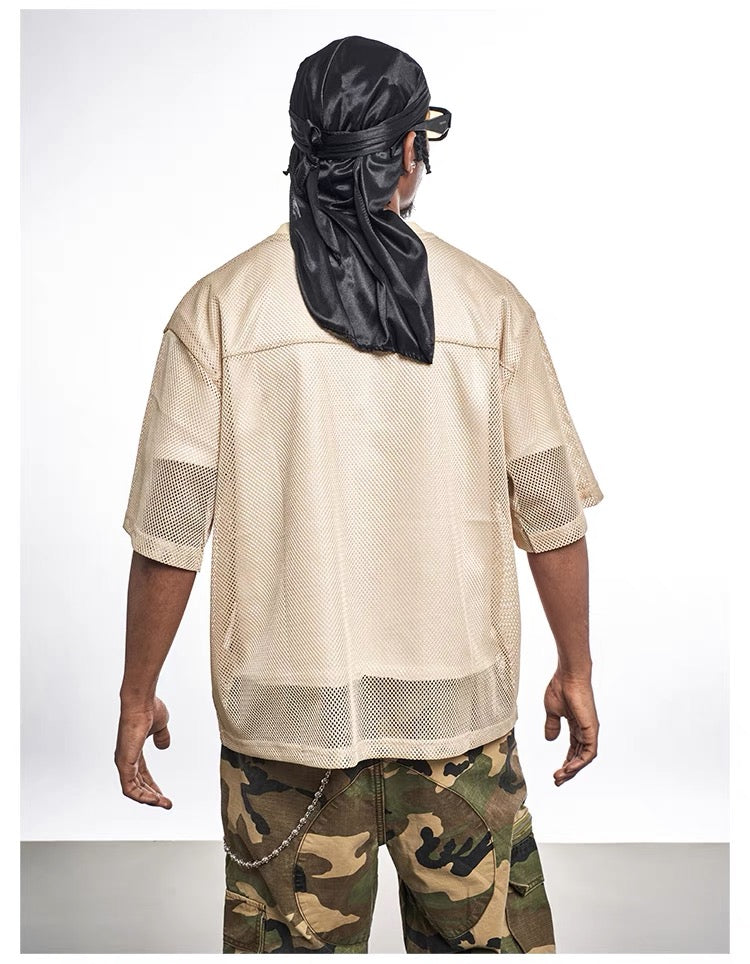 Omirad Mesh Essential Jersey Tee | Breathable Street Style