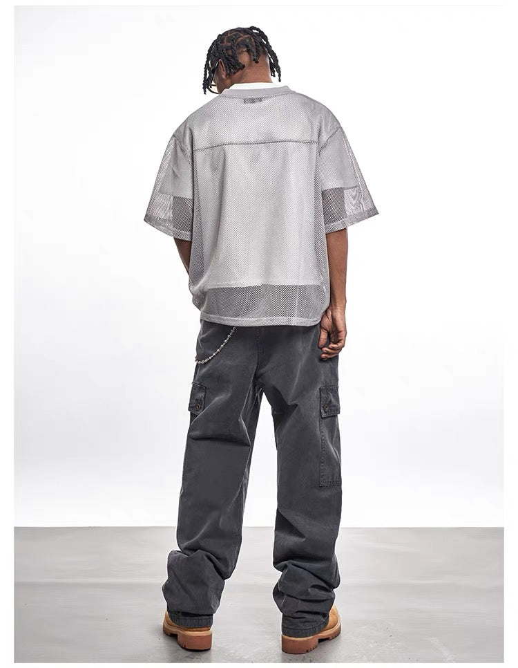 HAVEG617 Growing Mesh Jersey Tee | Varsity Graphic Street Style