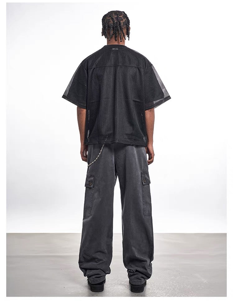 HAVEG617 Growing Mesh Jersey Tee | Varsity Graphic Street Style