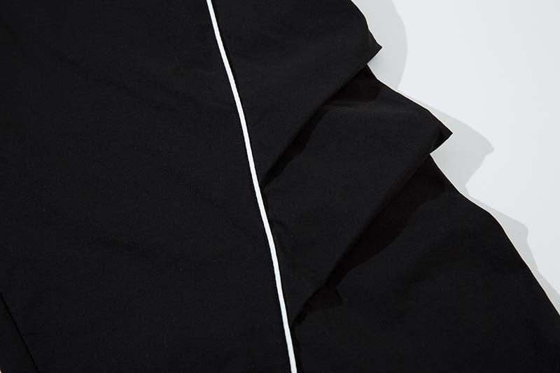 Omirad Reflective Line Track Pants | Wide-Leg Streetwear