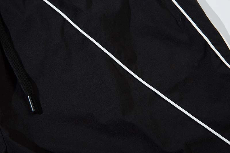 Omirad Reflective Line Track Pants | Wide-Leg Streetwear