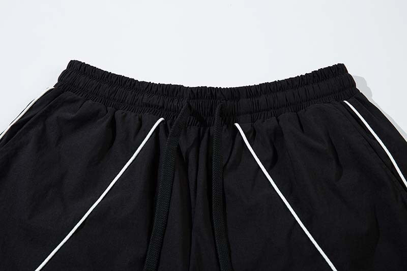 Omirad Reflective Line Track Pants | Wide-Leg Streetwear