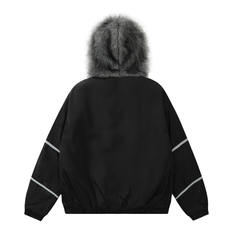 GXKN FOMZ Fur-Trim Hooded Puffer Jacket | Winter Streetwear