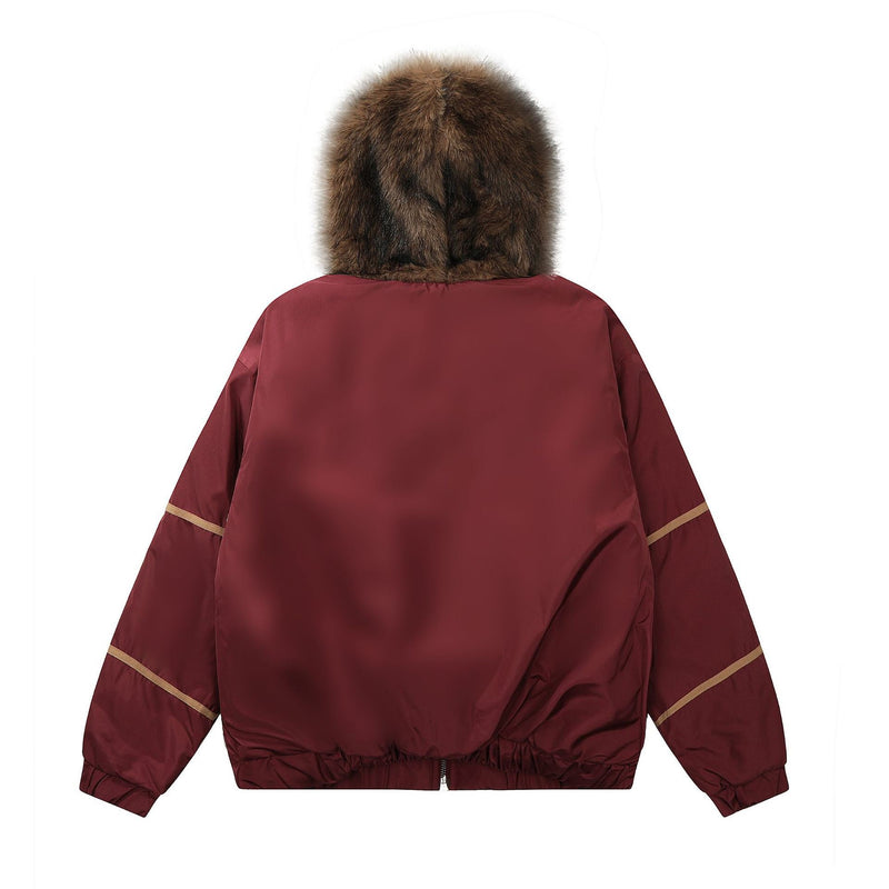 GXKN FOMZ Fur-Trim Hooded Puffer Jacket | Winter Streetwear