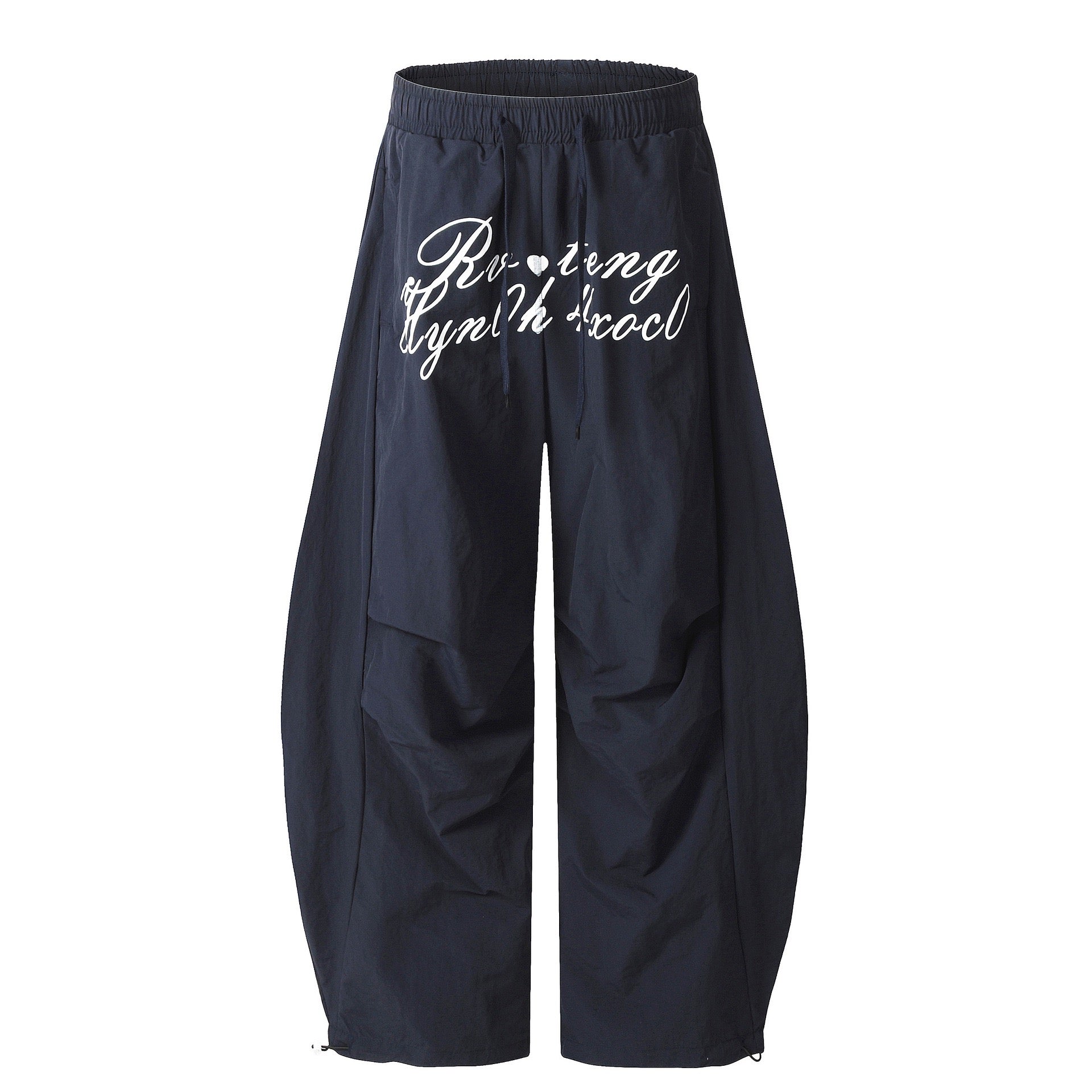 Script Graphic Nylon Wide-Leg Balloon Pants | SEAKOFF