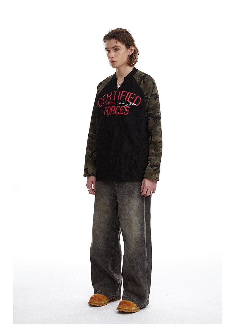Certified Forces Camo Raglan Long-Sleeve Thermal Tee