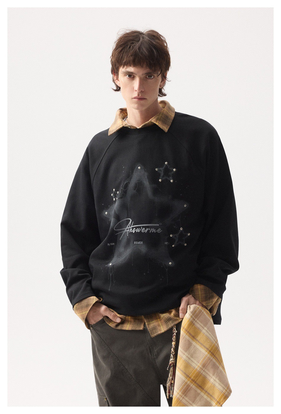 Cosmic Star Graphic Long Sleeve Tee | Streetwear Sweatshirt