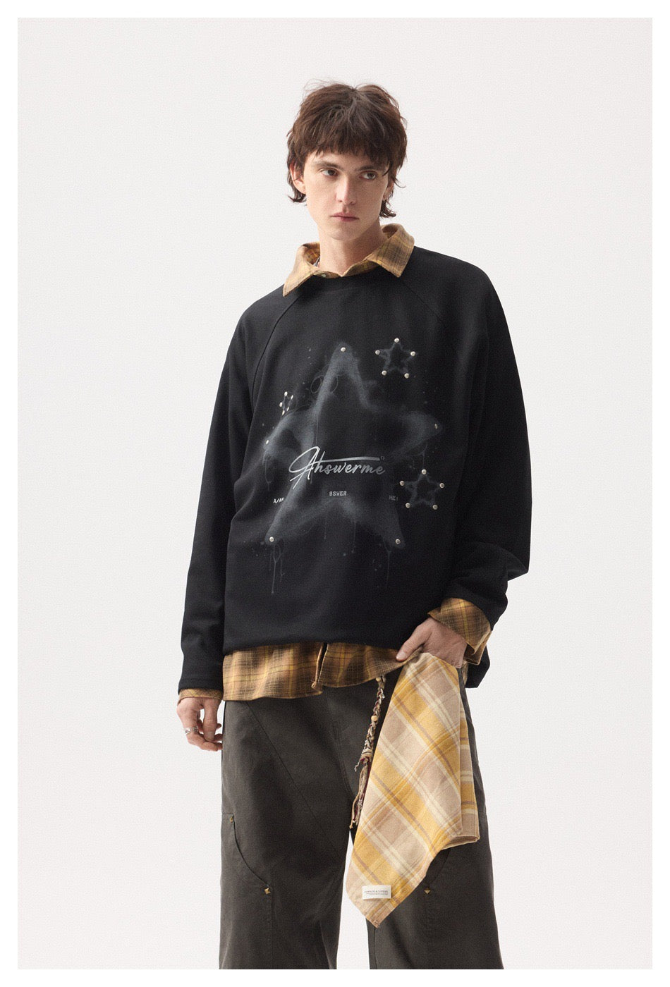 Cosmic Star Graphic Long Sleeve Tee | Streetwear Sweatshirt