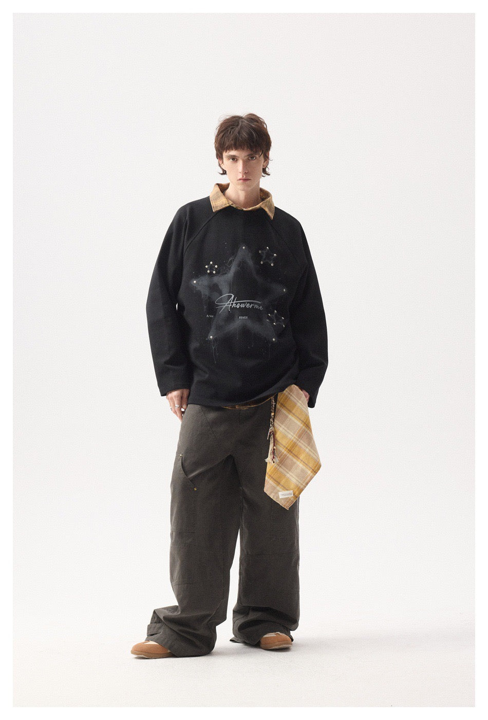Cosmic Star Graphic Long Sleeve Tee | Streetwear Sweatshirt