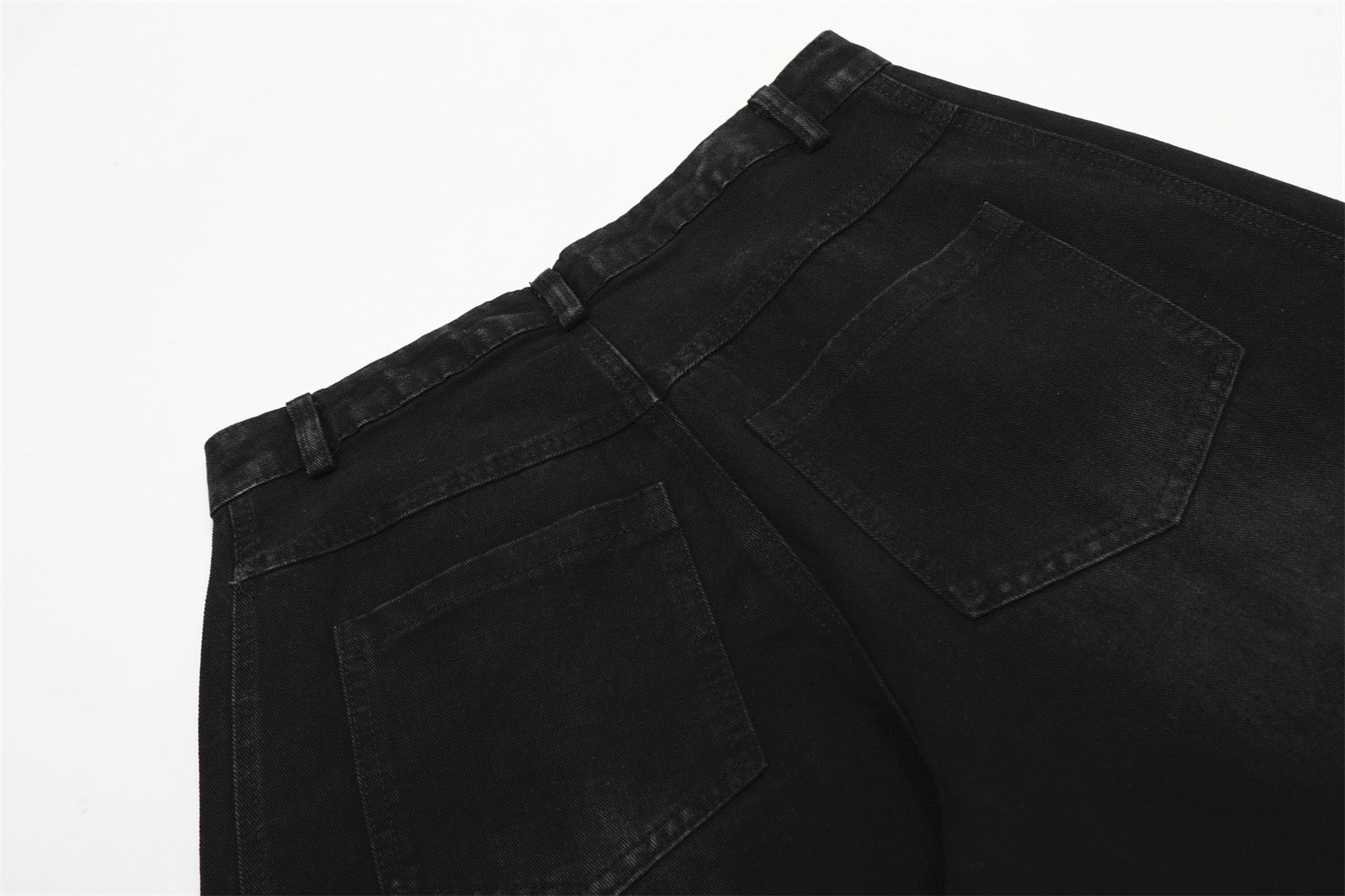 Omirad Wide-Leg Curved Panel Jeans | Stripe Detail