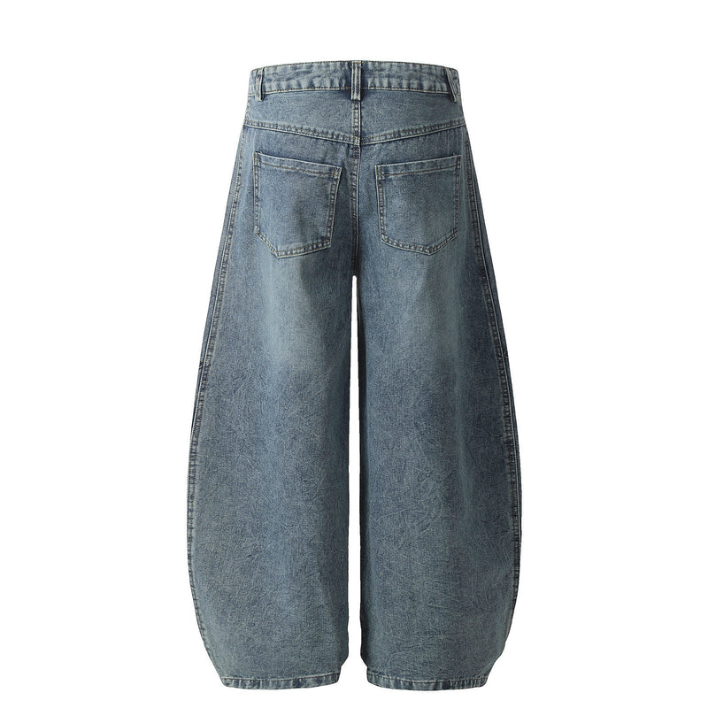 Omirad Wide-Leg Curved Panel Jeans | Stripe Detail