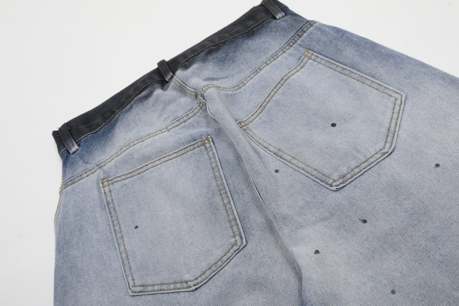 Gradient Wash Wide-Leg Denim Pants | Streetwear Jeans