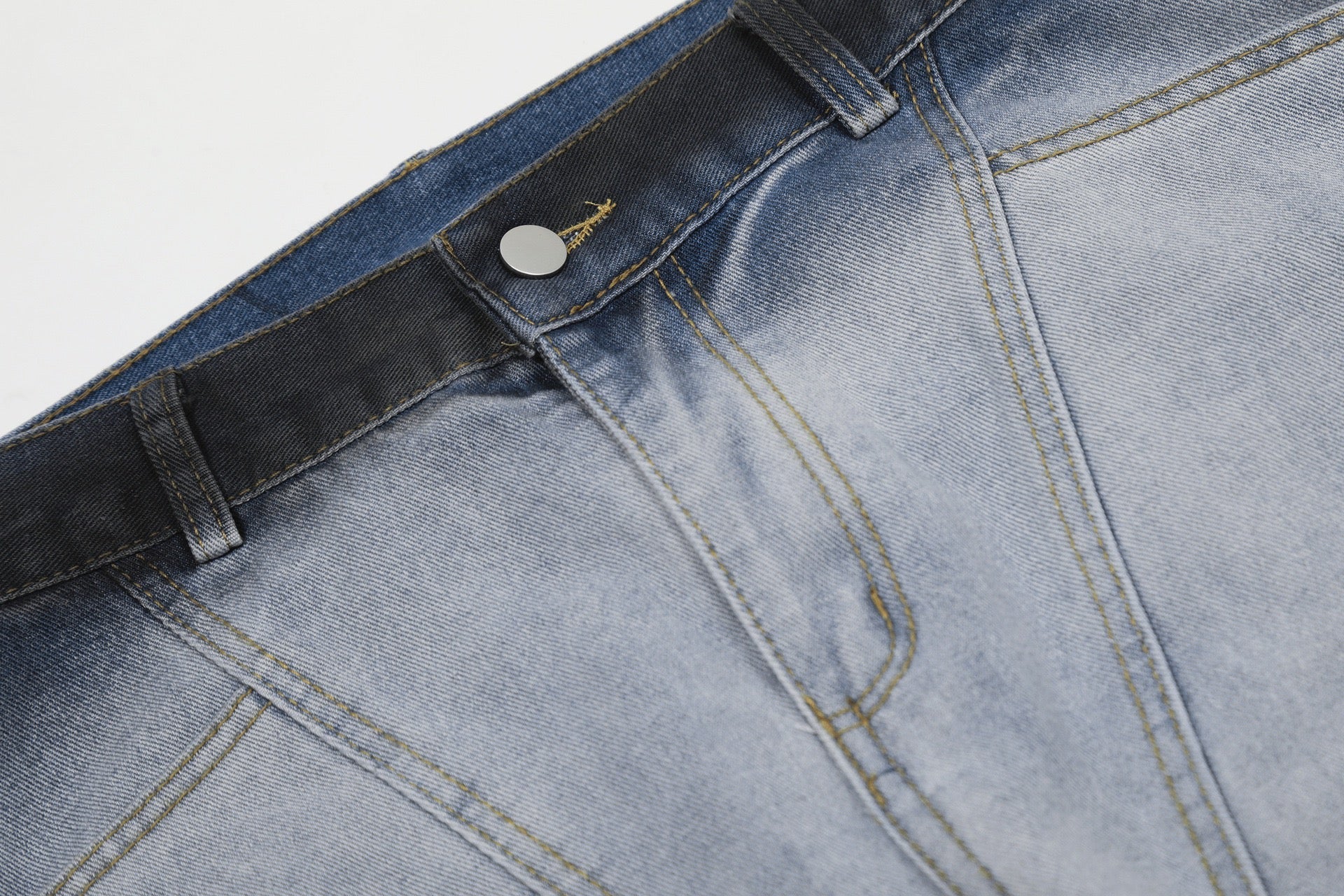 Gradient Wash Wide-Leg Denim Pants | Streetwear Jeans