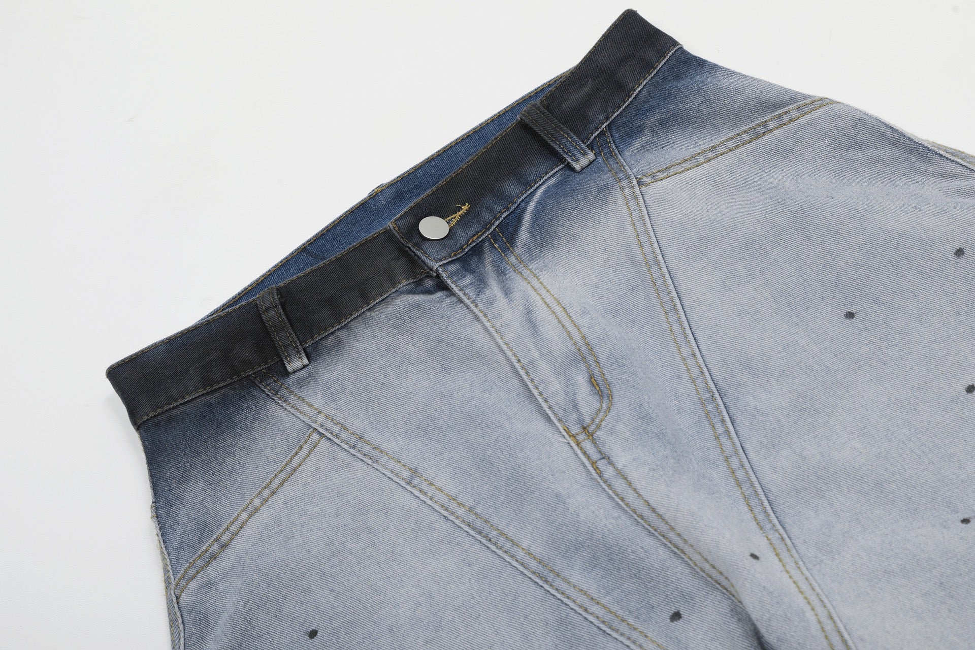 Gradient Wash Wide-Leg Denim Pants | Streetwear Jeans