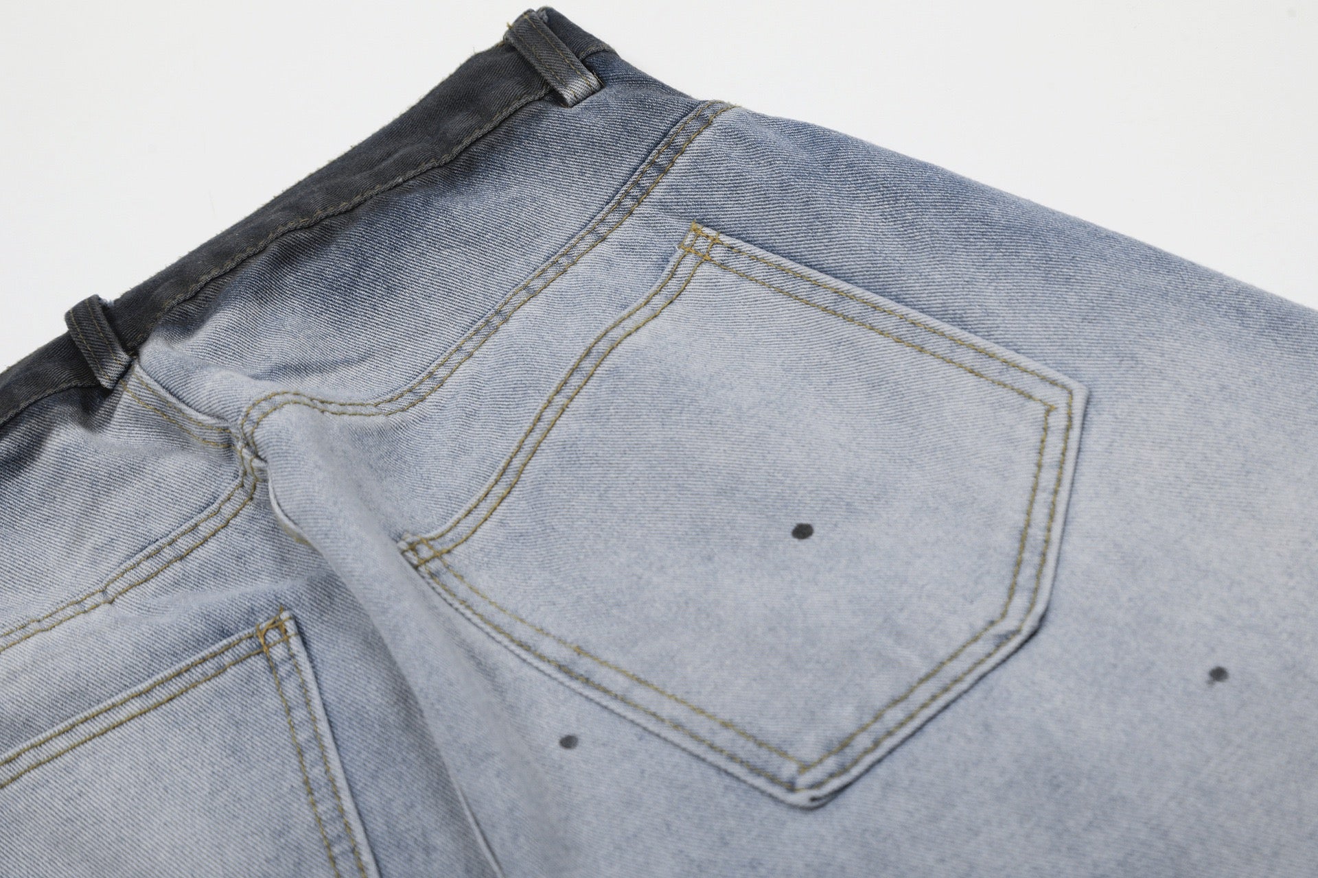 Gradient Wash Wide-Leg Denim Pants | Streetwear Jeans