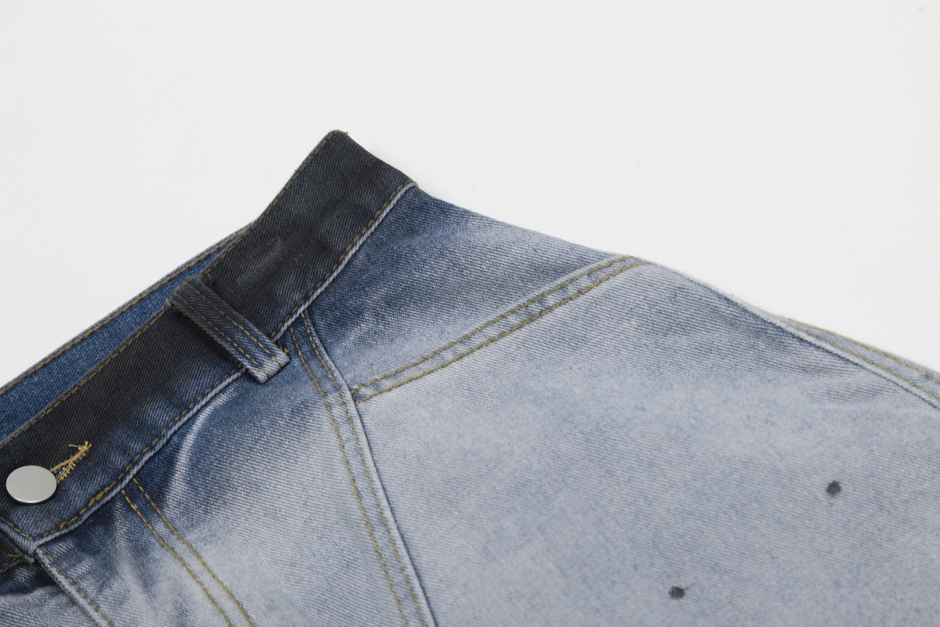 Gradient Wash Wide-Leg Denim Pants | Streetwear Jeans