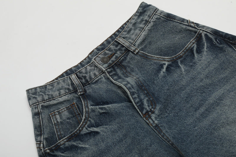 Vintage Washed Wide-Leg Balloon Denim Jeans | Streetwear