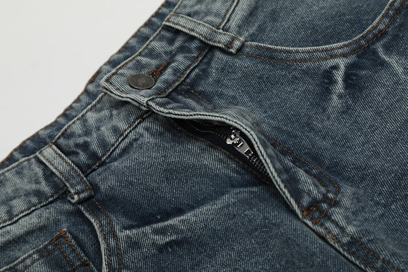 Vintage Washed Wide-Leg Balloon Denim Jeans | Streetwear