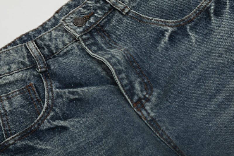Vintage Washed Wide-Leg Balloon Denim Jeans | Streetwear